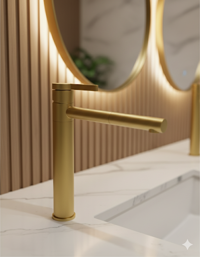 Basin Mixer High Gold