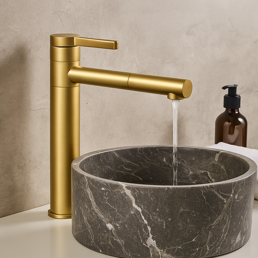 Basin Mixer High Gold