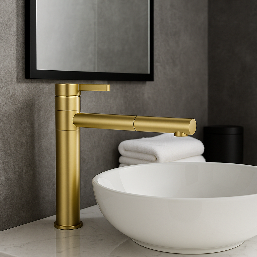 Basin Mixer High Gold