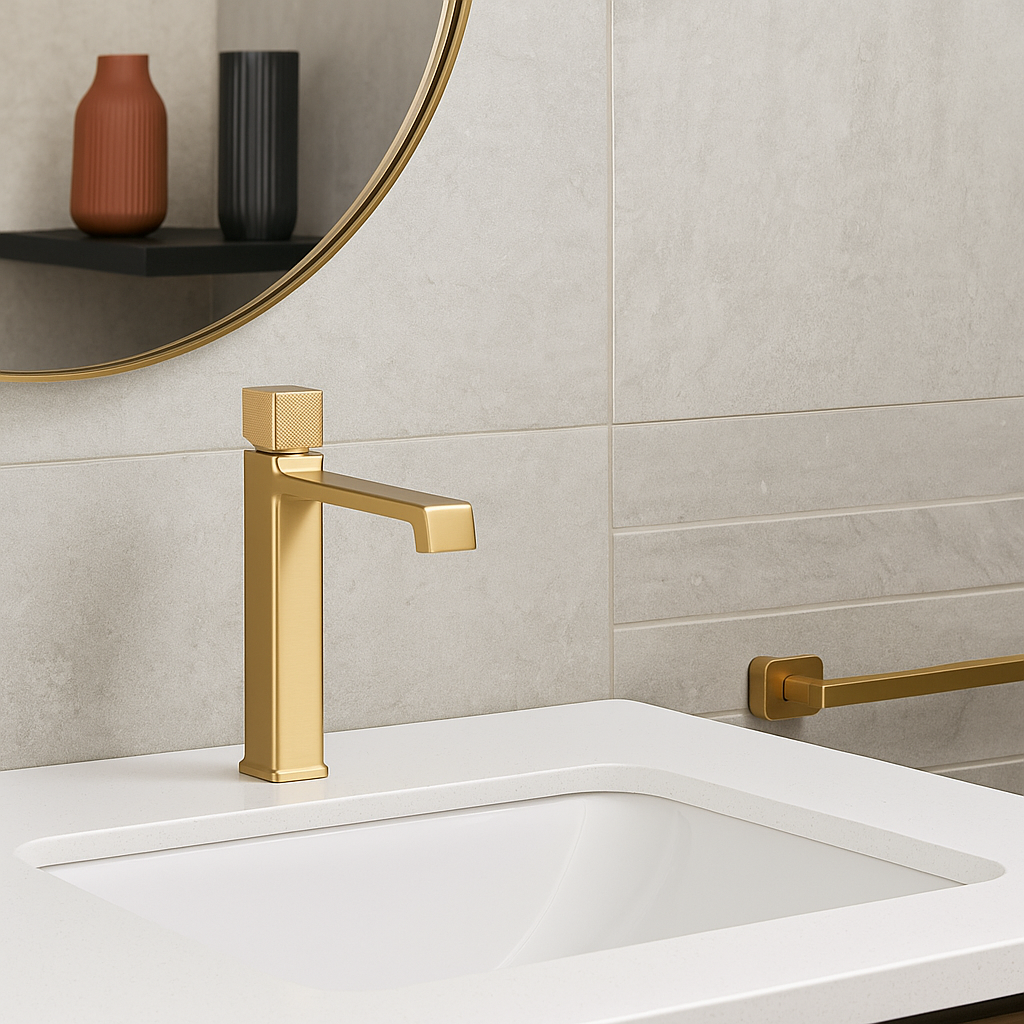 Basin Mixer High Gold