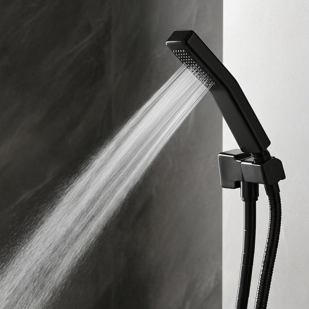 Built-in Wall Shower Black