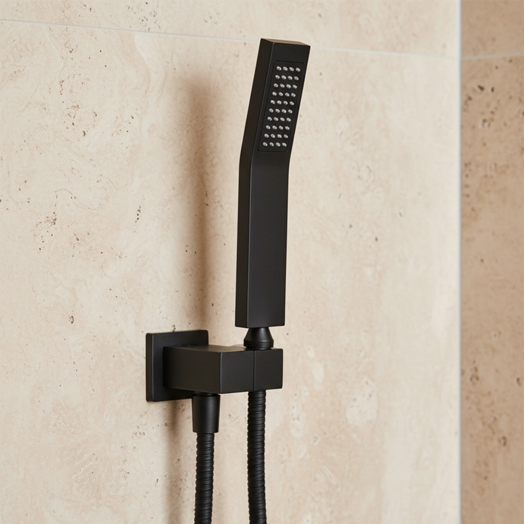 Built-in Wall Shower Black