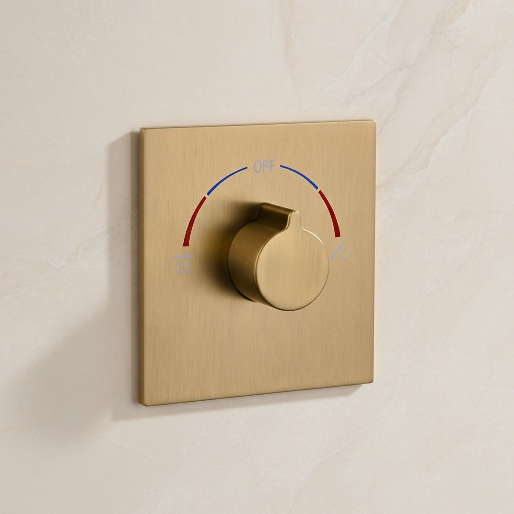 Built-in Wall Shower Gold