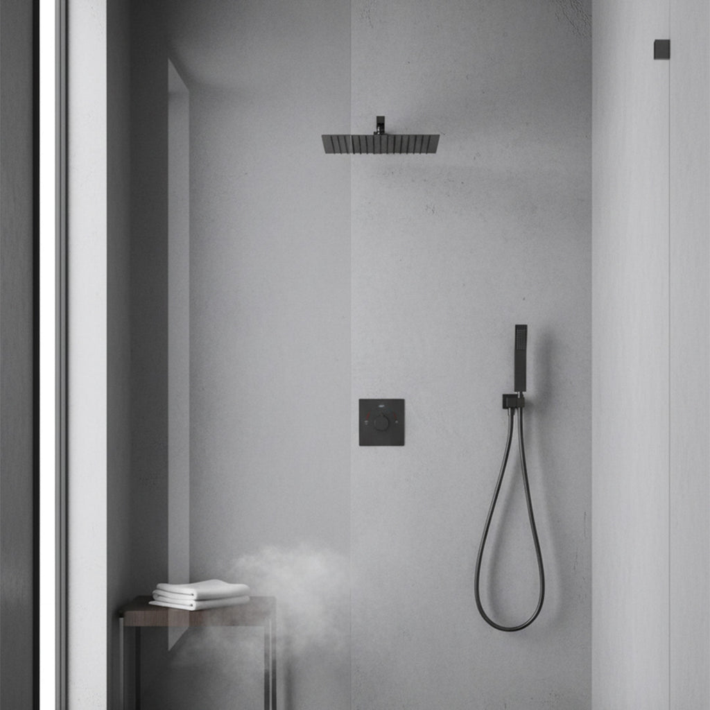 Built-in Wall Shower Grey