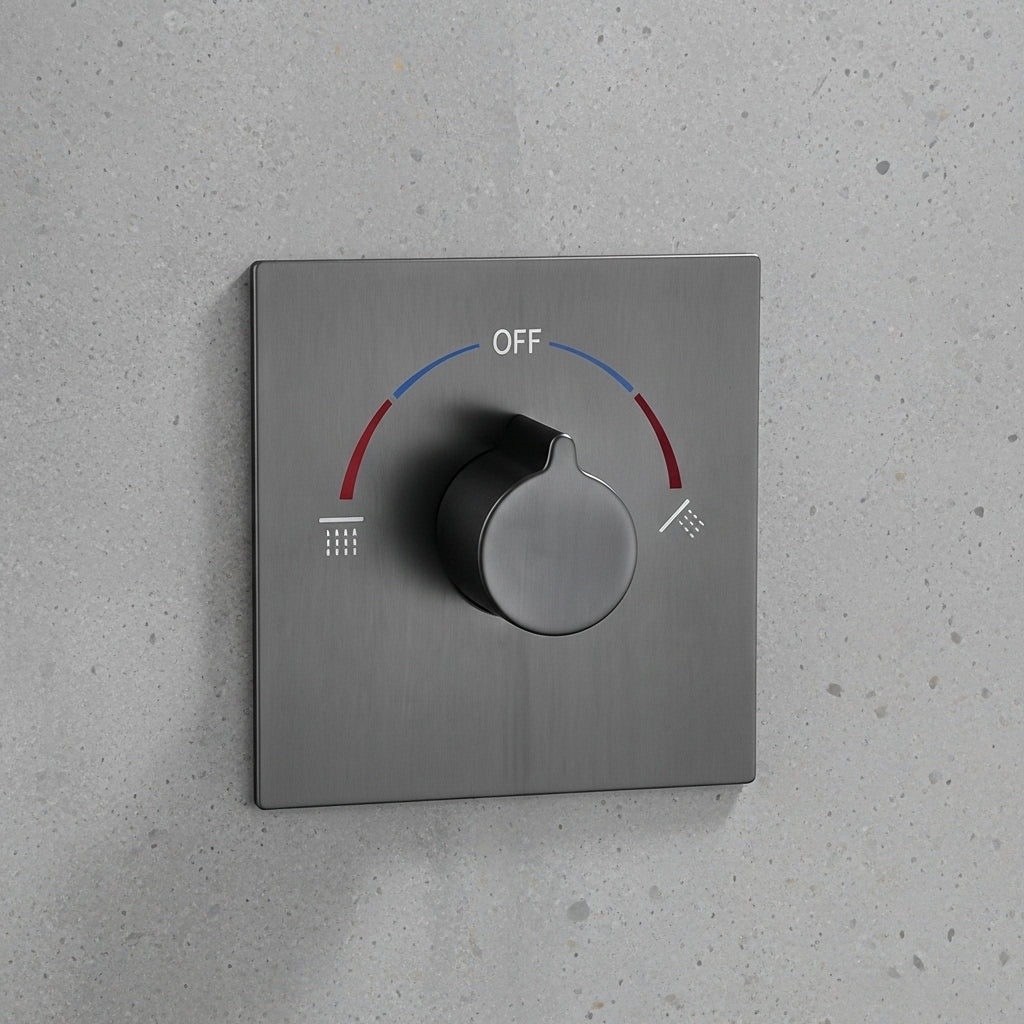 Built-in Wall Shower Grey