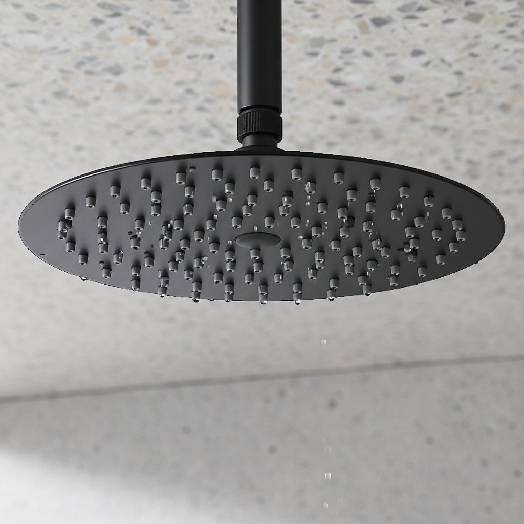 Built-in Wall Shower Black