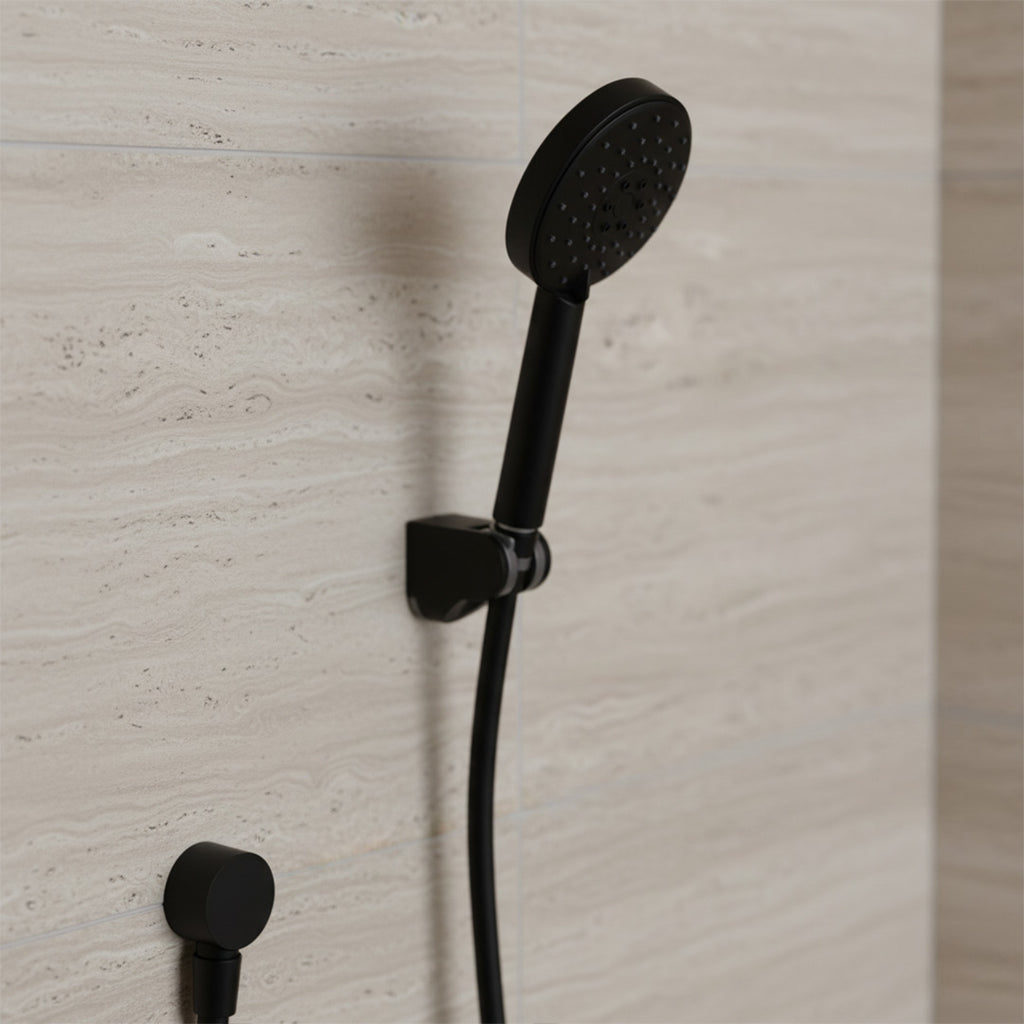 Built-in Wall Shower Black