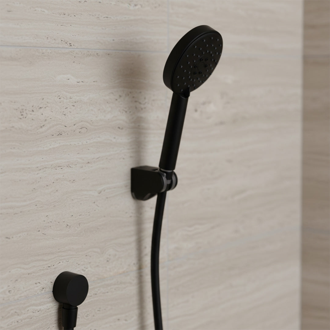 Built-in Wall Shower Black