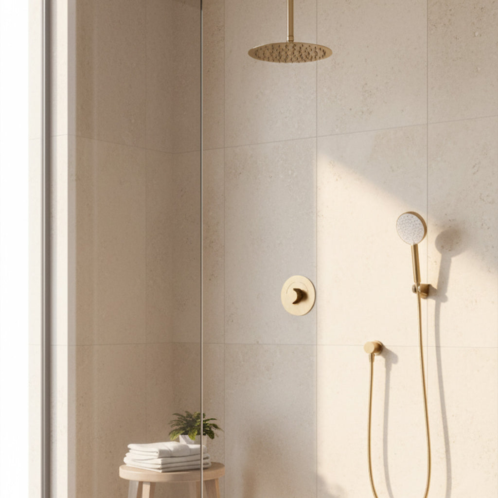 Built-in Wall Shower Gold