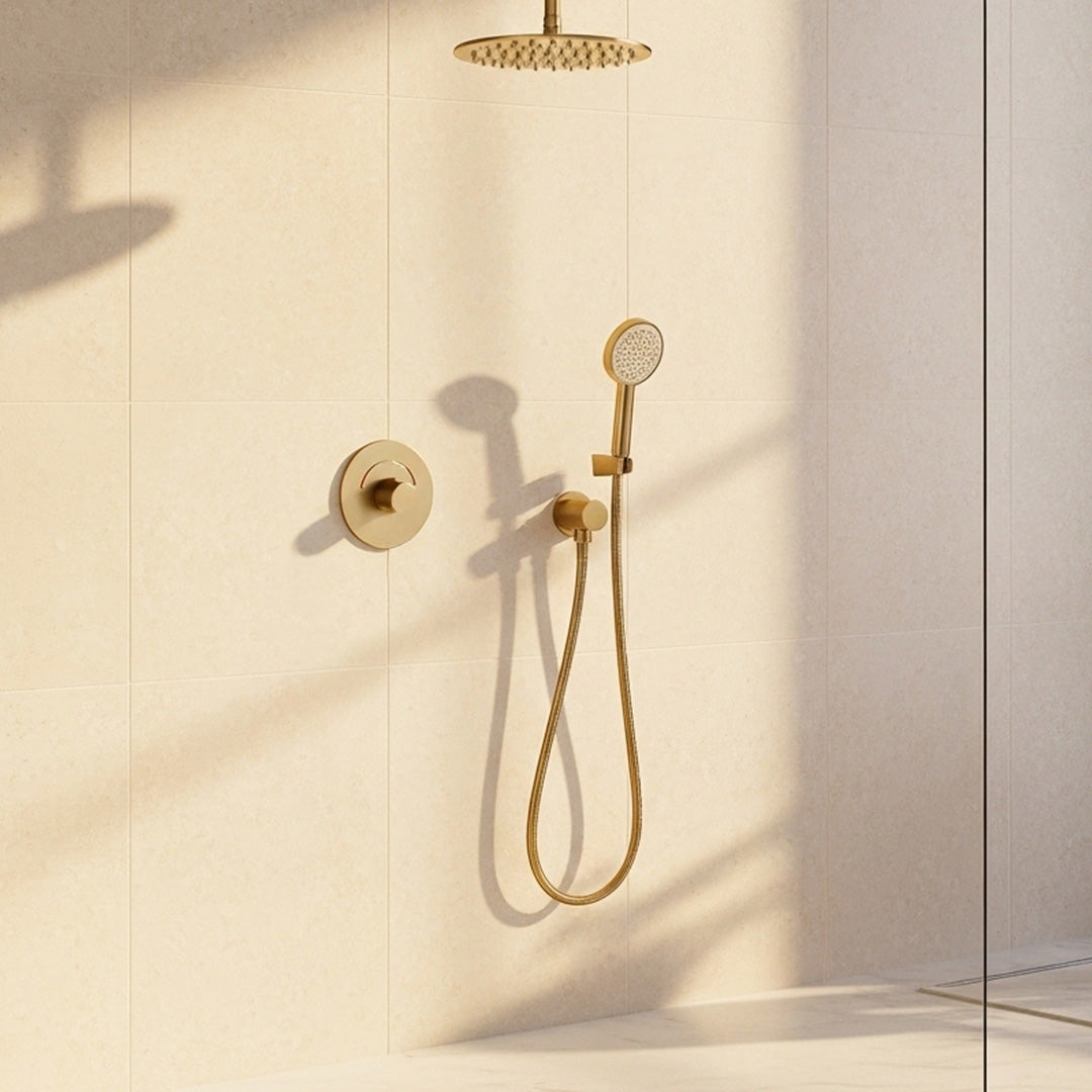 Built-in Wall Shower Gold