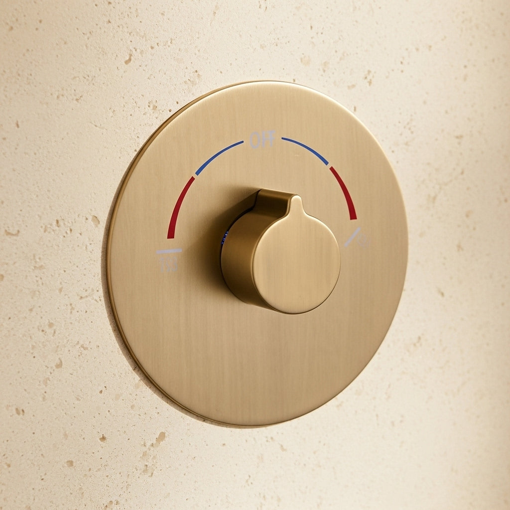 Built-in Wall Shower Gold