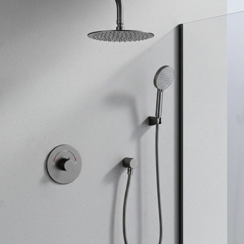 Built-in Wall Shower Grey