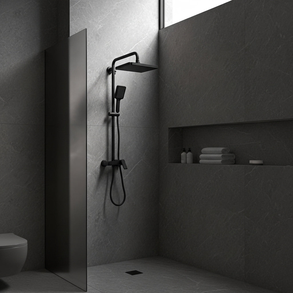 3-Function Shower Black