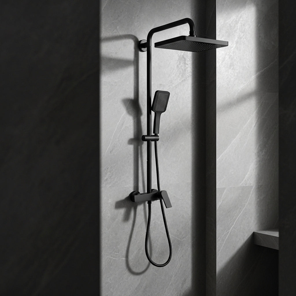 3-Function Shower Black