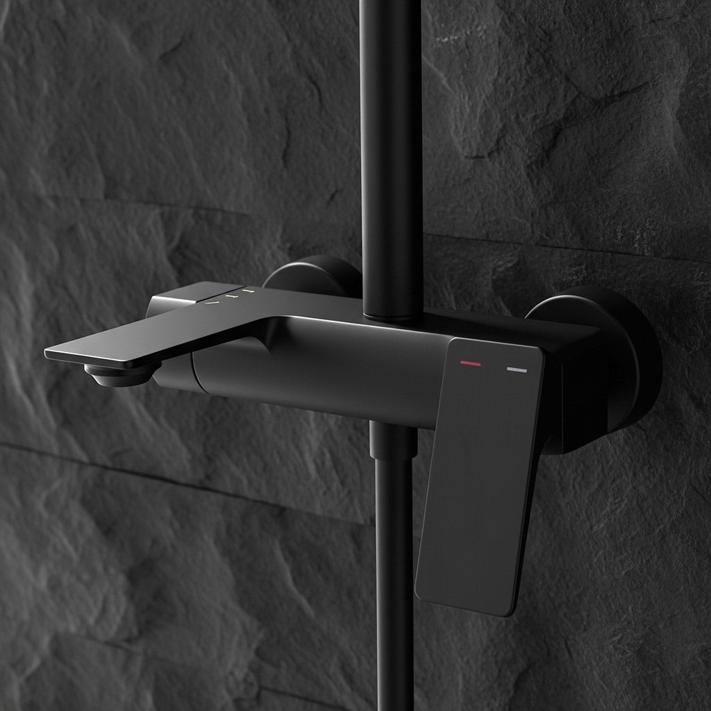 3-Function Shower Black