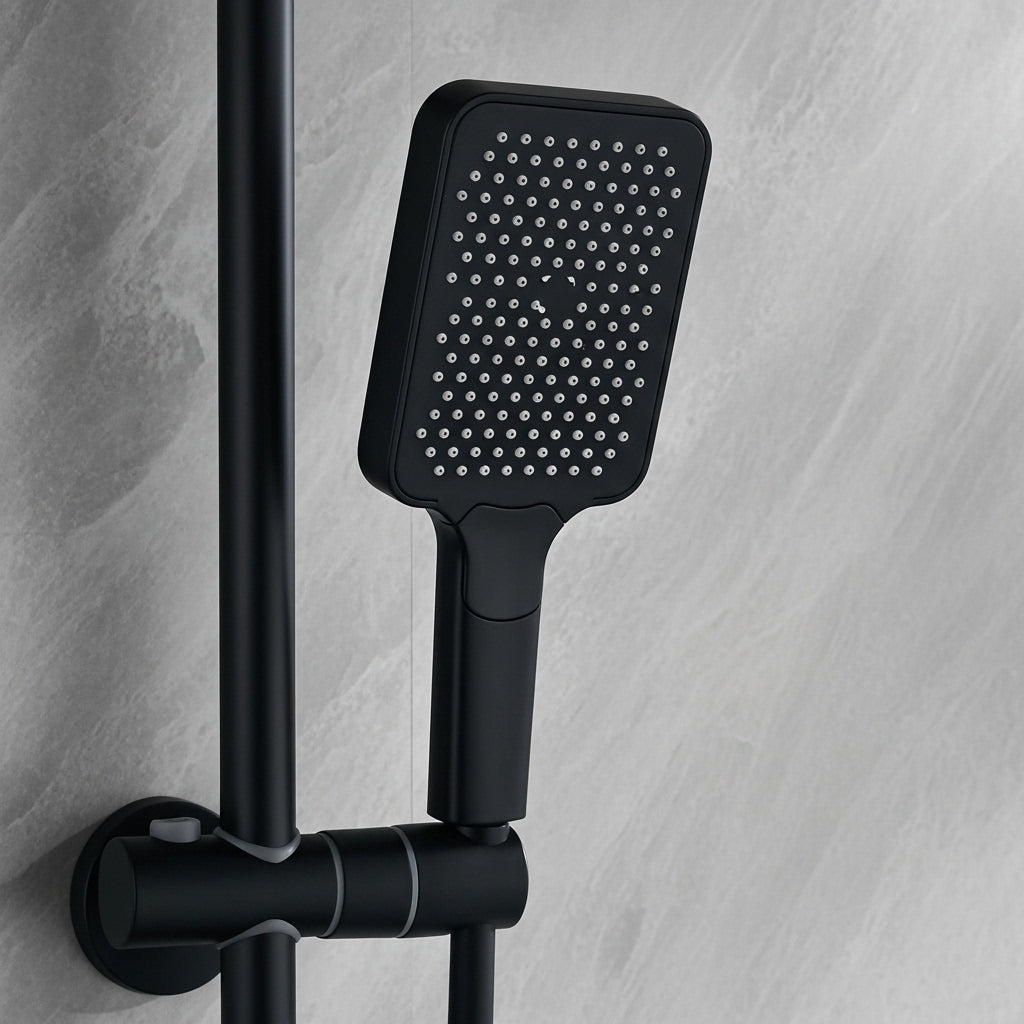 3-Function Shower Black