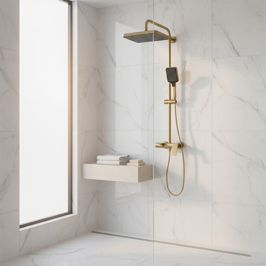 3-Function Shower Gold